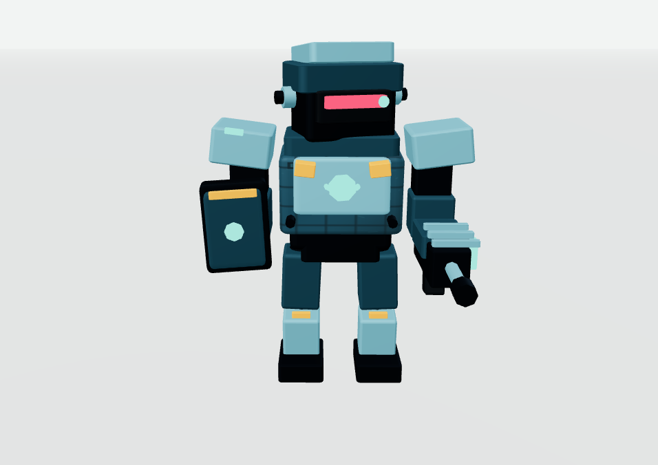 3D robot character model